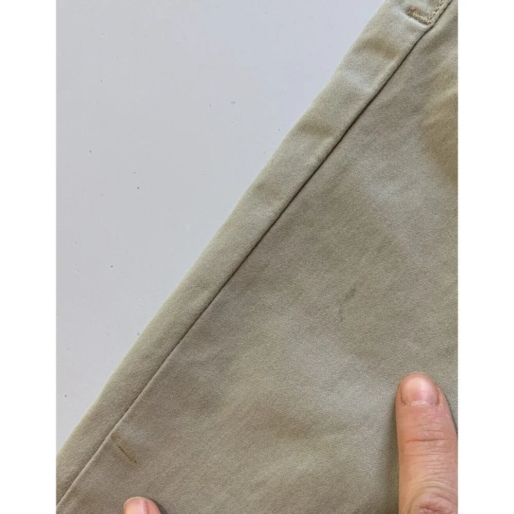 Polo Ralph Lauren Pants Khaki 34x30 Cotton Blend Flat Front Zip‎ Straight Mens